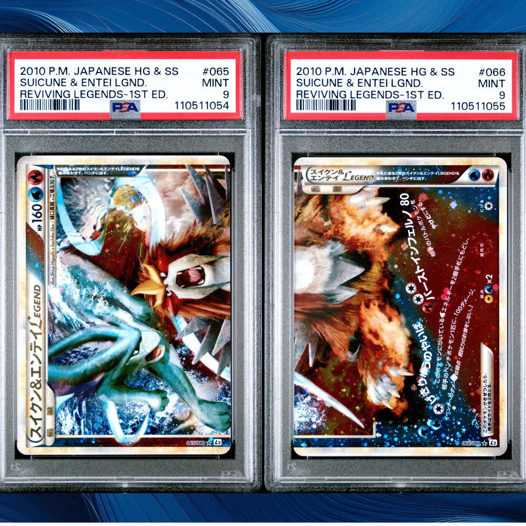 Sequential PSA 9 - Suicune & Entei Legend - 065/080 & 066/080 - L2 - Reviving Legends - Japanese