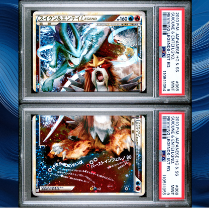 Sequential PSA 9 - Suicune & Entei Legend - 065/080 & 066/080 - L2 - Reviving Legends - Japanese