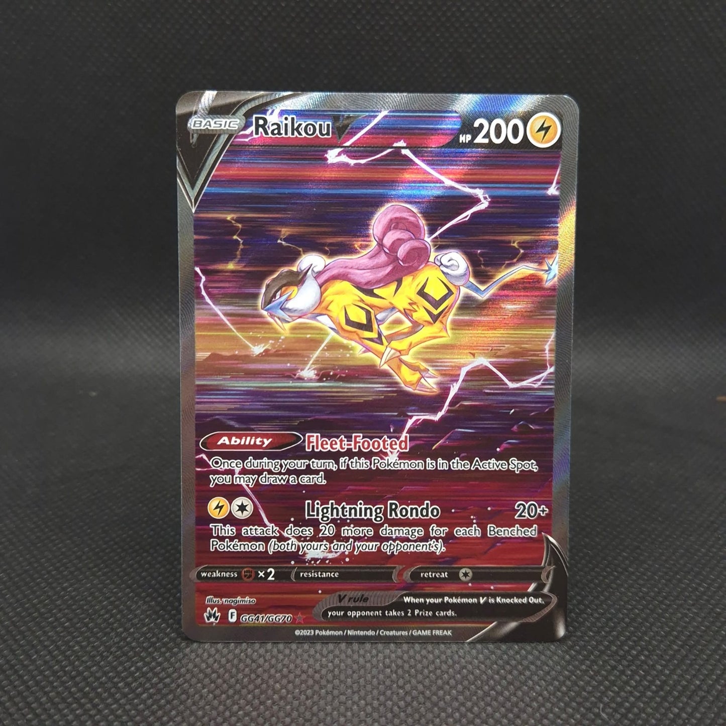 Raikou V Gg41/Gg70 Crown Zenith: Galarian Gallery Holo