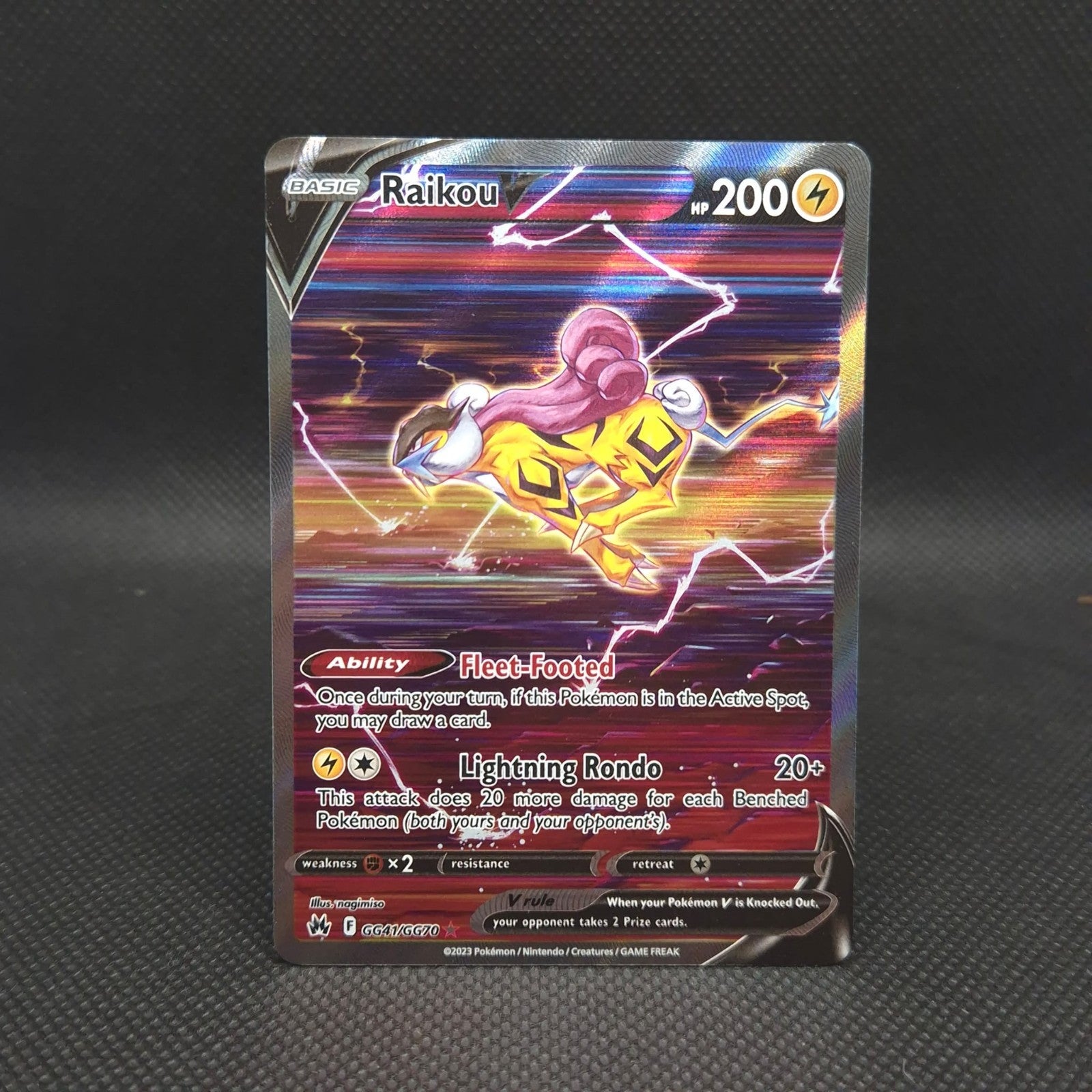 Raikou V Gg41/Gg70 Crown Zenith: Galarian Gallery Holo