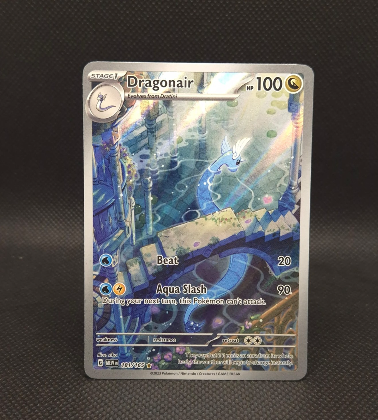 Pokemon Card Dragonair 181/165 Scarlet & Violet 151 Illustration Rare Near Mint