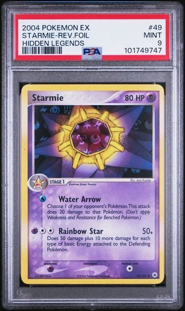 Starmie Rev Holo 49/101 EX Hidden Legends PSA 9 Mint Pokémon Card
