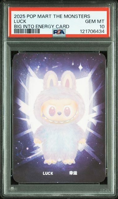Pop Mart 2025 The Monsters LUCK – Big Into Energy Card – PSA 10 – Labubu Mint