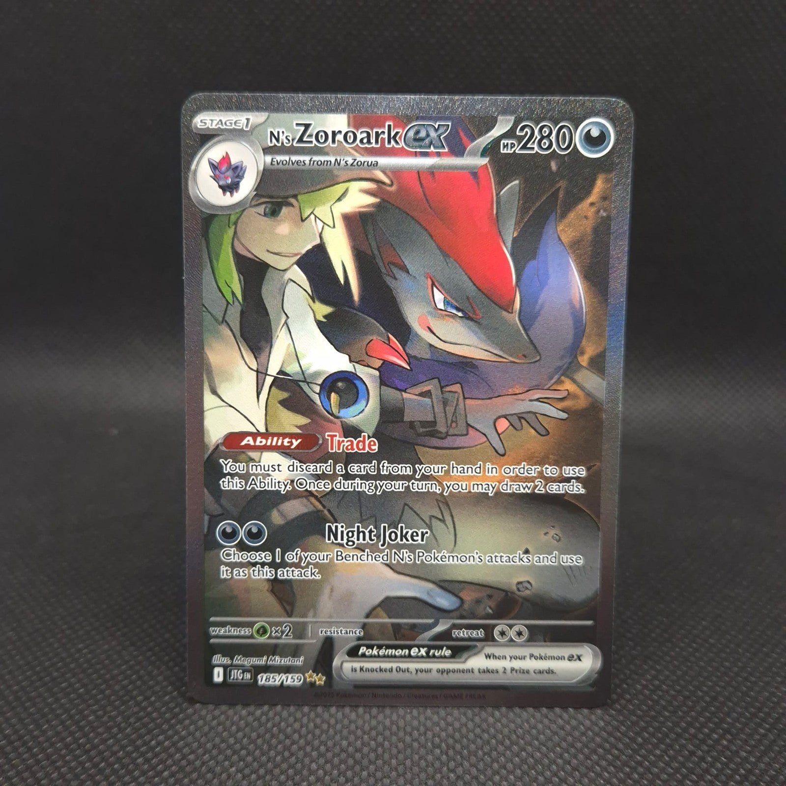 N's Zoroark ex 185/159 Special Illustration Rare SIR Journey Together Pokeon TCG