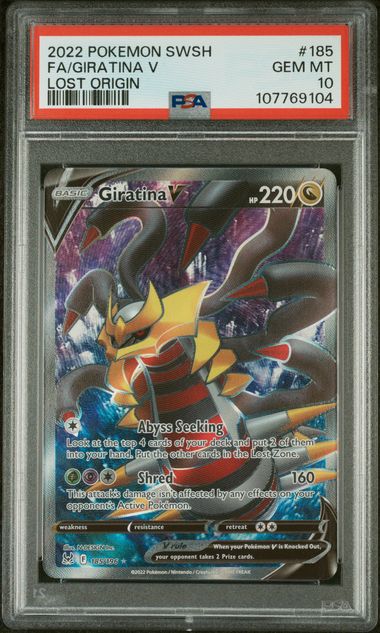 PSA 10 Girtina V Full Art 185/196 Lost Origin English